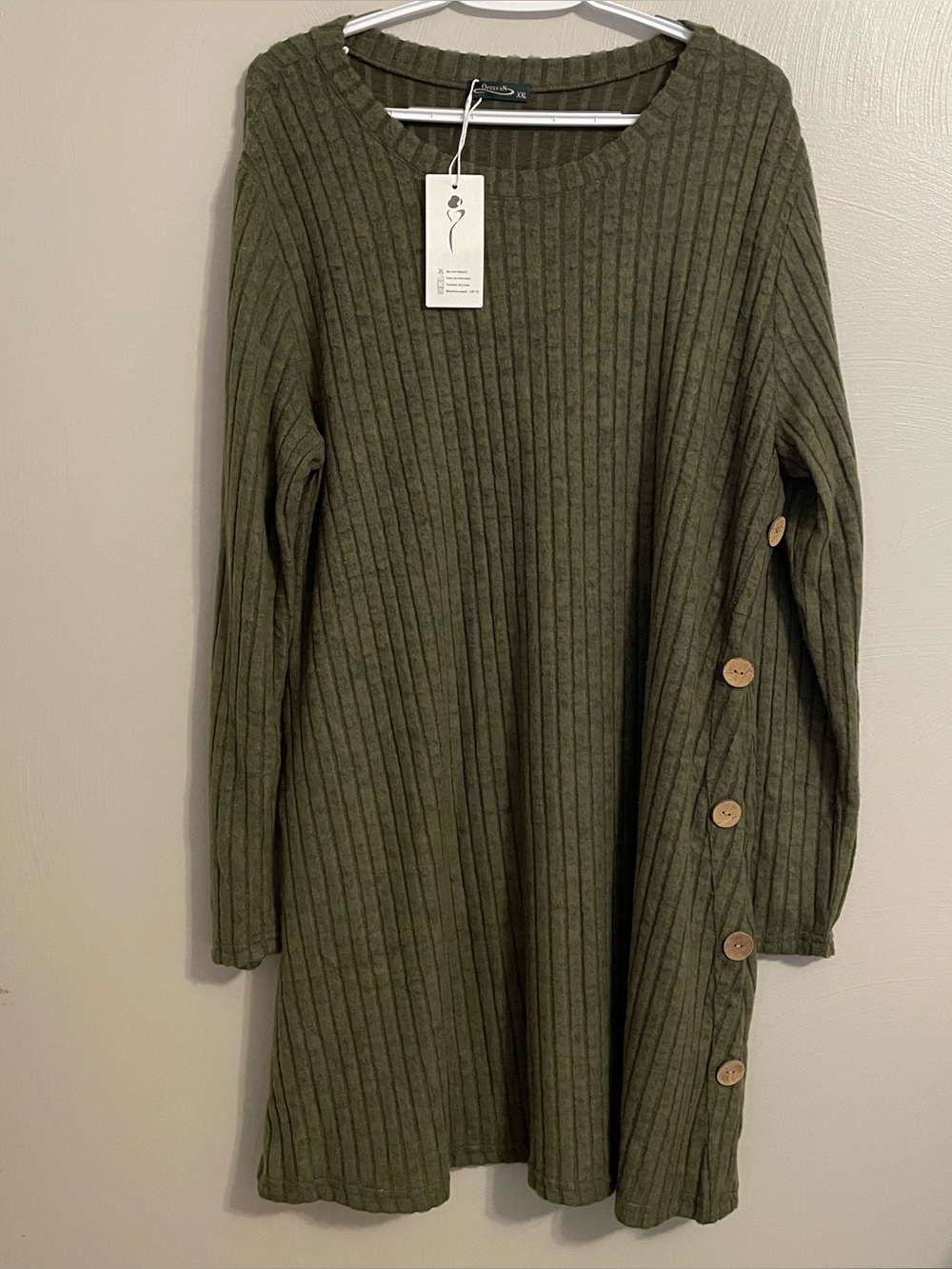 Ofeefan Women’s Dark Green Sweater Dress Size 2X NWT